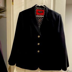 John Meyer Black pin stripe jacket with matching skirt size 14W